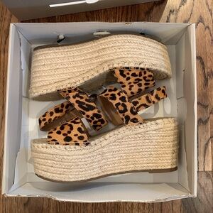 Marc Fisher Cheetah Print Platform Heels